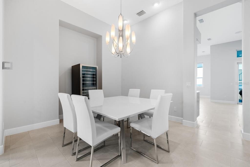 Chandelier, Dining room, Interior, Recessed Lighting