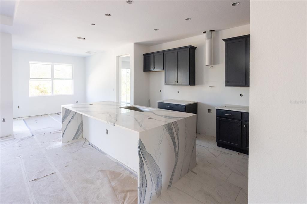 Interior, Kitchen, Marble, Recessed Lighting