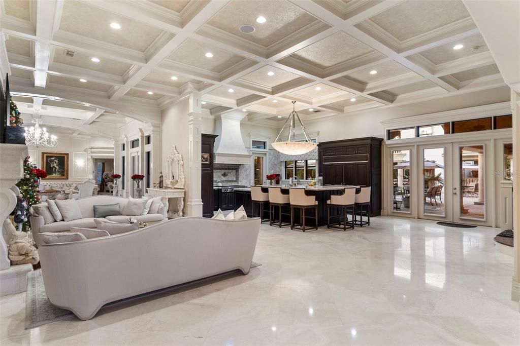 Interior, Kitchen, Living room, Pendant Lights, Recessed Lighting