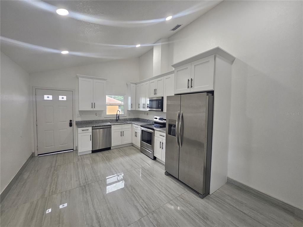 Interior, Kitchen, Recessed Lighting, Stainless Steel Appliances