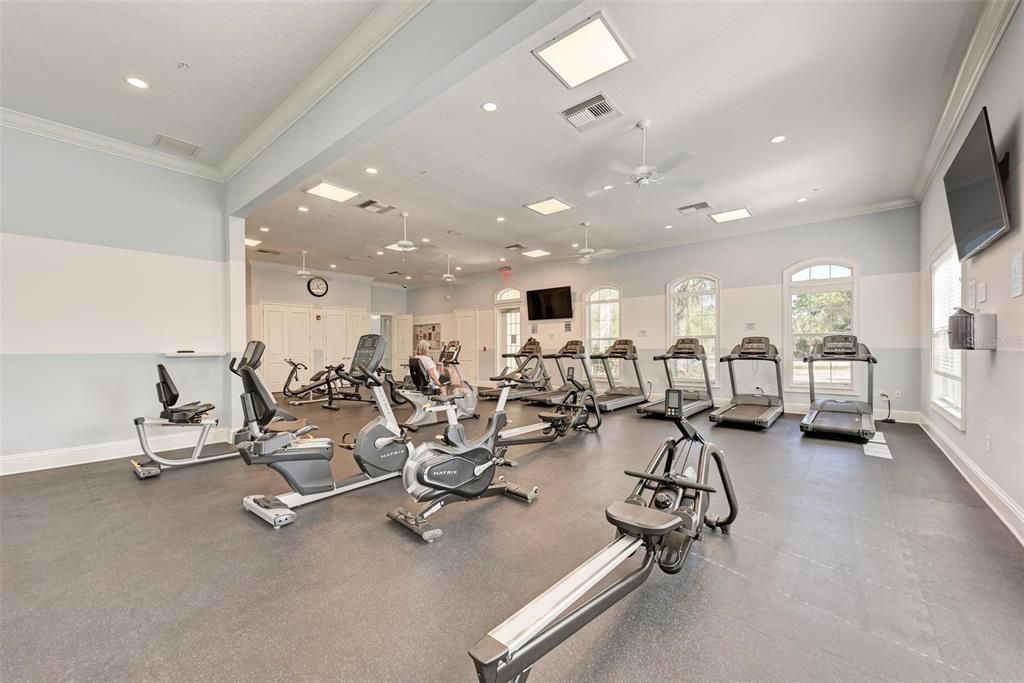 Fitness Equipment, Gym, Interior, Recessed Lighting