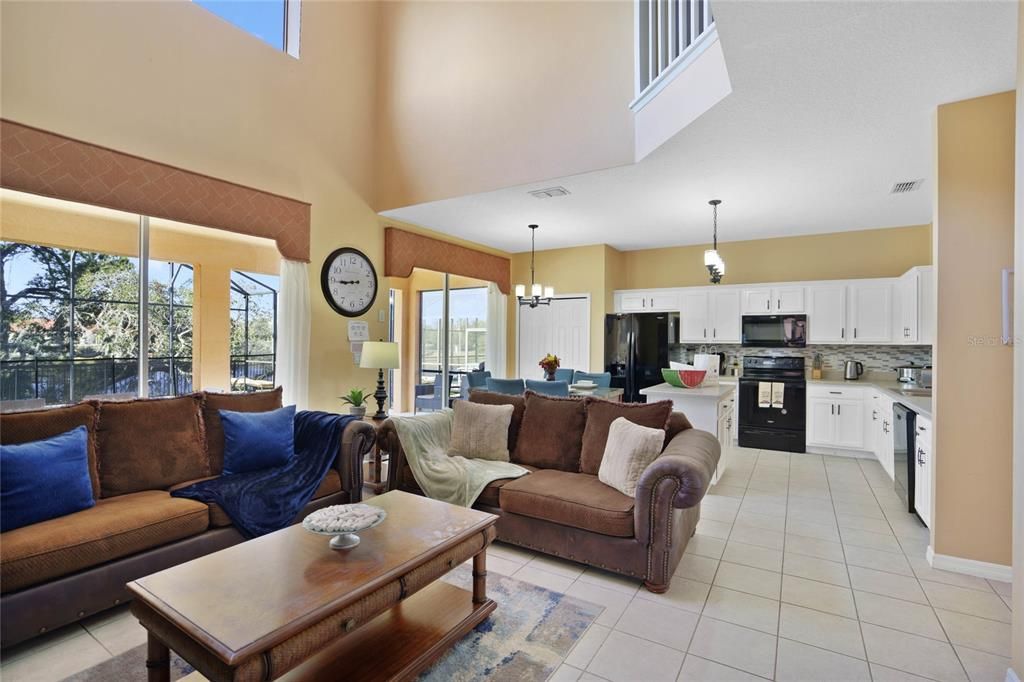 Dining room, Interior, Kitchen, Living room, Pendant Lights, Stainless Steel Appliances
