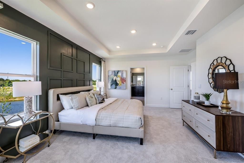 Bedroom, Interior, Recessed Lighting