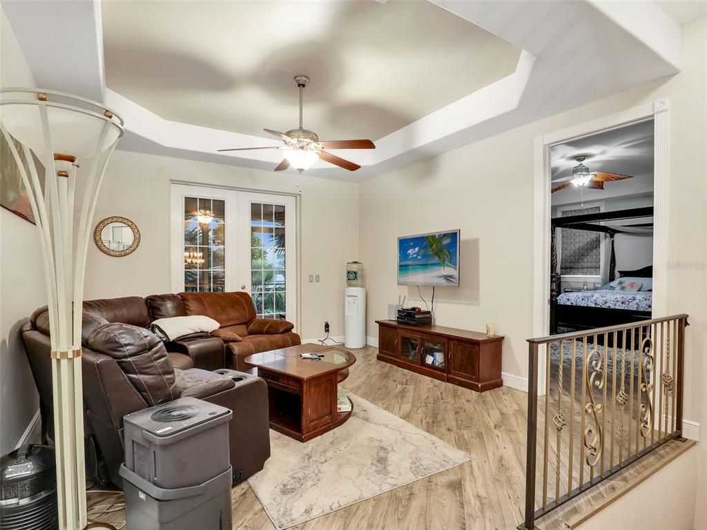 Home Theatre Room, Interior, Living room, Wood Texture Flooring
