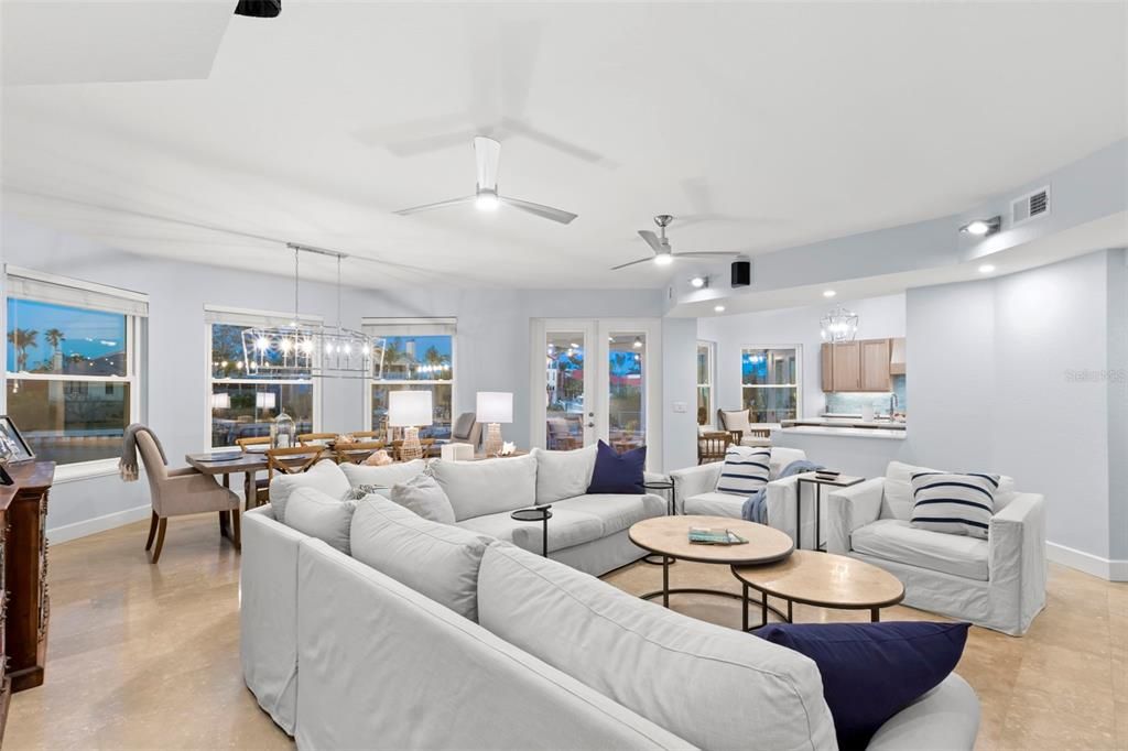 Dining room, Interior, Kitchen, Living room, Pendant Lights, Recessed Lighting