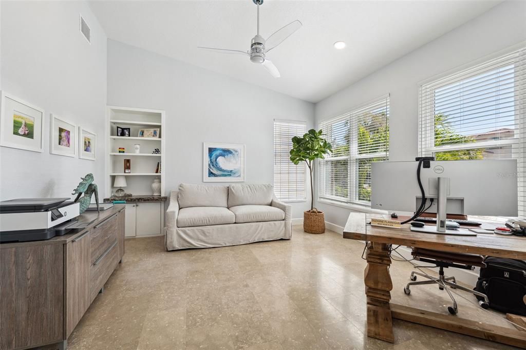 Home Office, Interior, Recessed Lighting