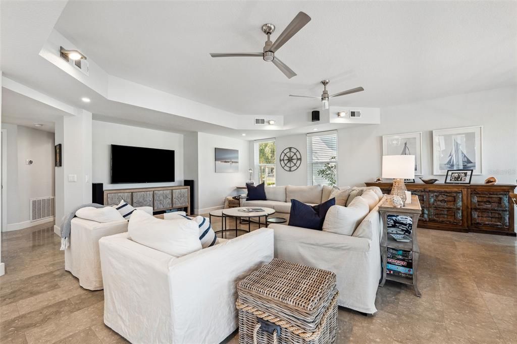 Interior, Living room, Recessed Lighting