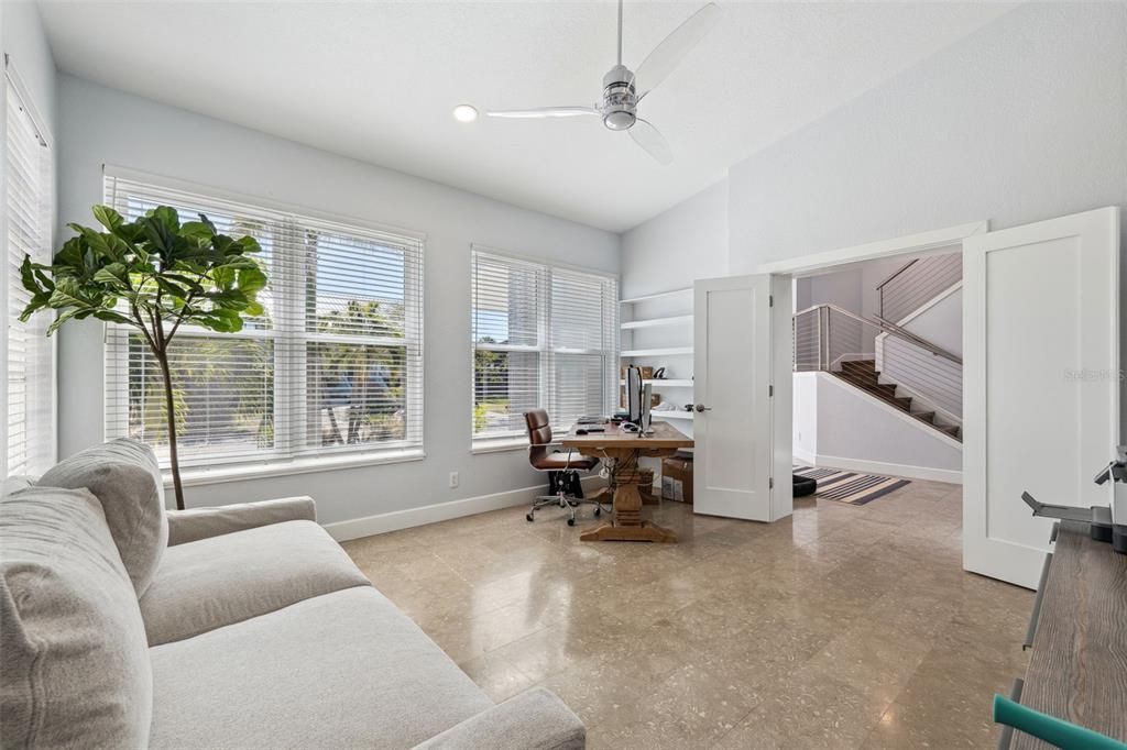 Home Office, Interior, Recessed Lighting