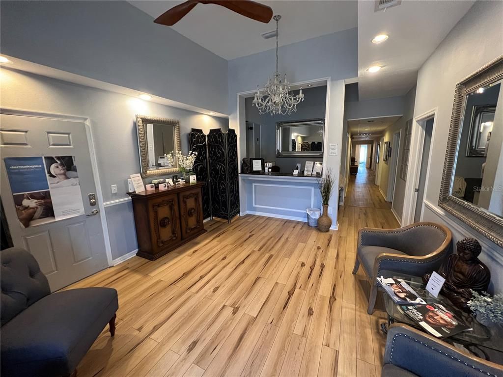 Chandelier, Interior, Recessed Lighting, Wood Texture Flooring