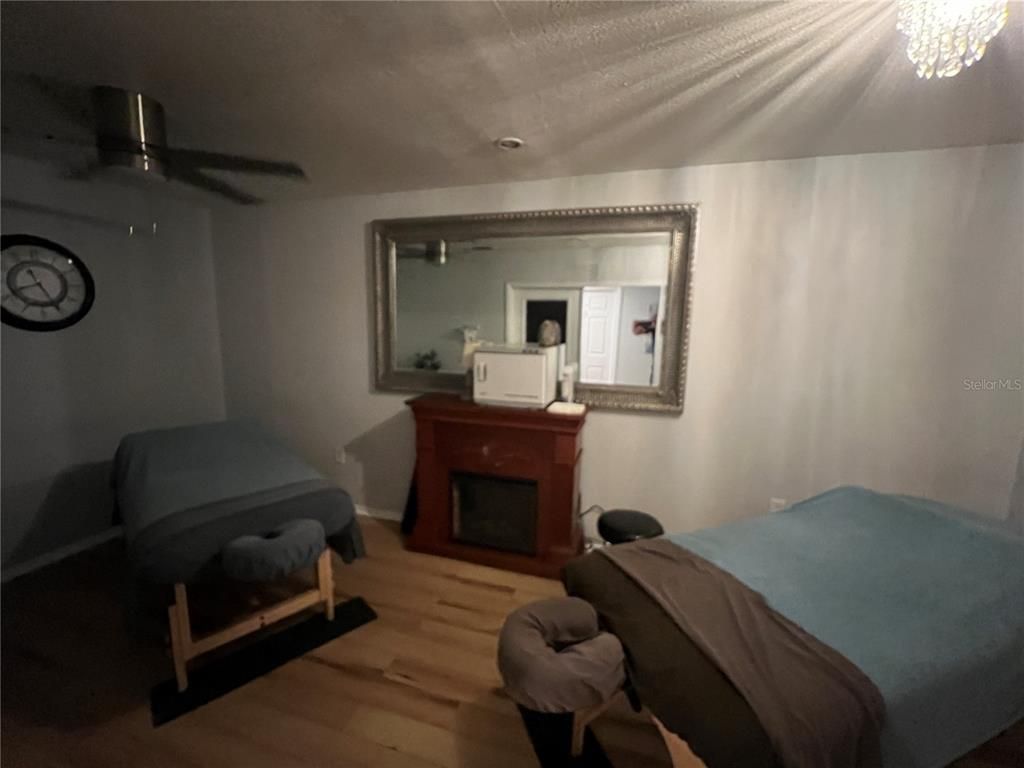 Bedroom, Fireplace, Interior, Wood Texture Flooring