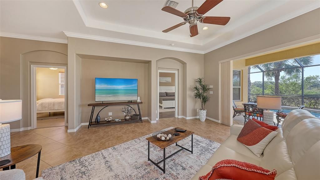 Interior, Living room, Recessed Lighting