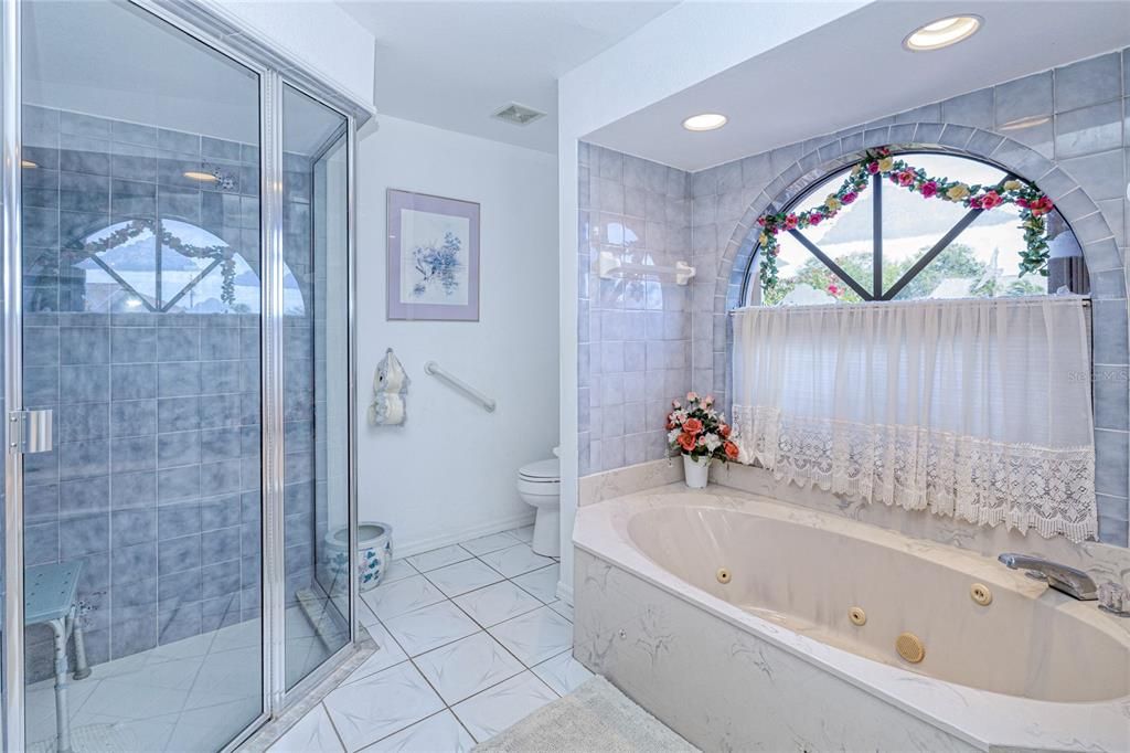 Bathroom, Glass Shower, Interior, Marble, Recessed Lighting
