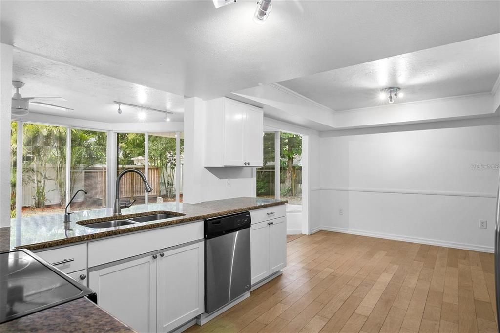Interior, Kitchen, Wood Texture Flooring