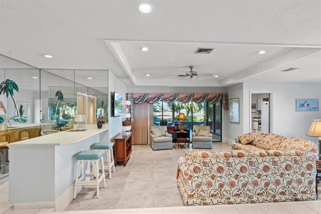 Interior, Living room, Recessed Lighting