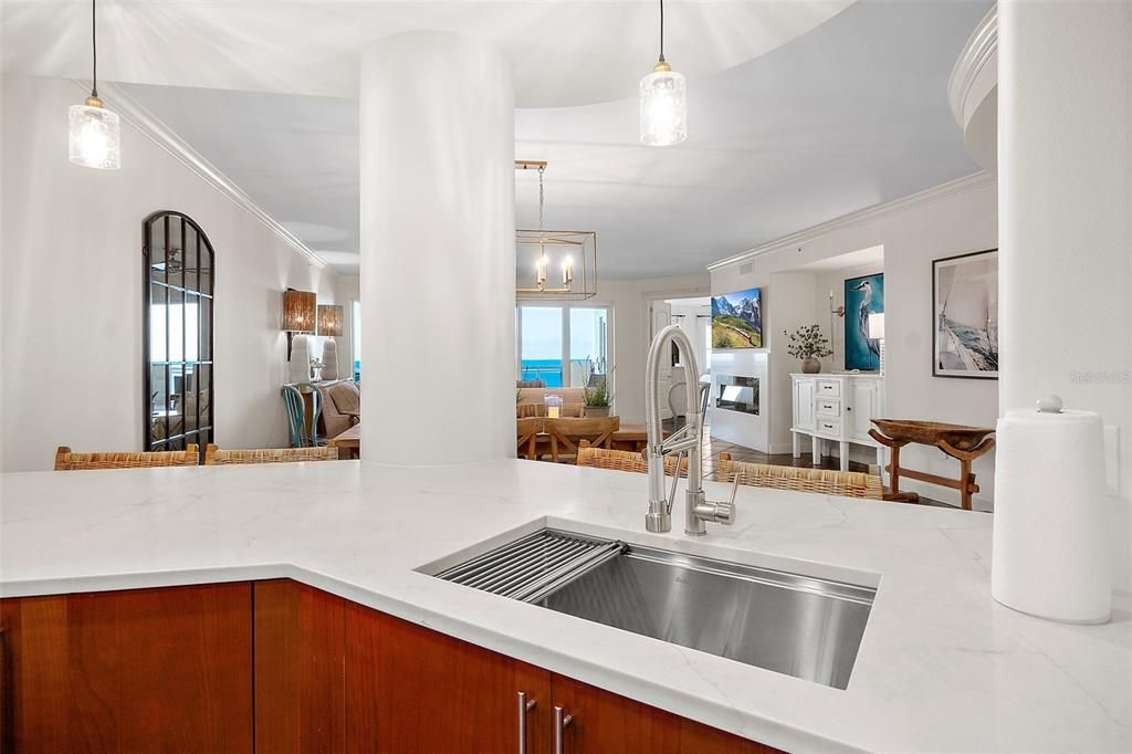 Interior, Kitchen, Pendant Lights, Water
