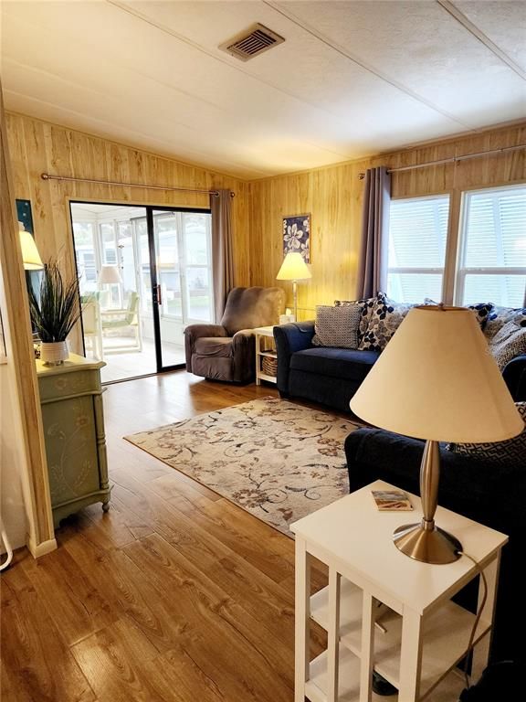 Interior, Living room, Wood Texture Flooring, Wooden Walls