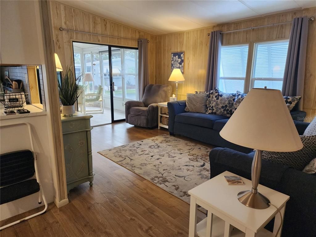 Interior, Living room, Wood Texture Flooring, Wooden Walls