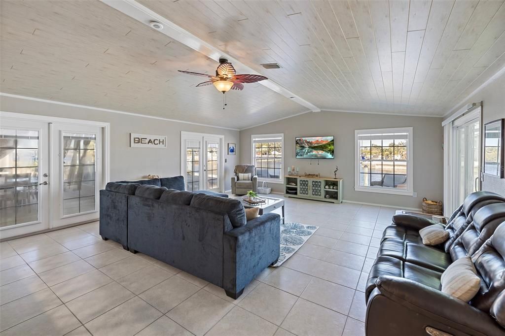 Interior, Living room, Wooden Ceilings