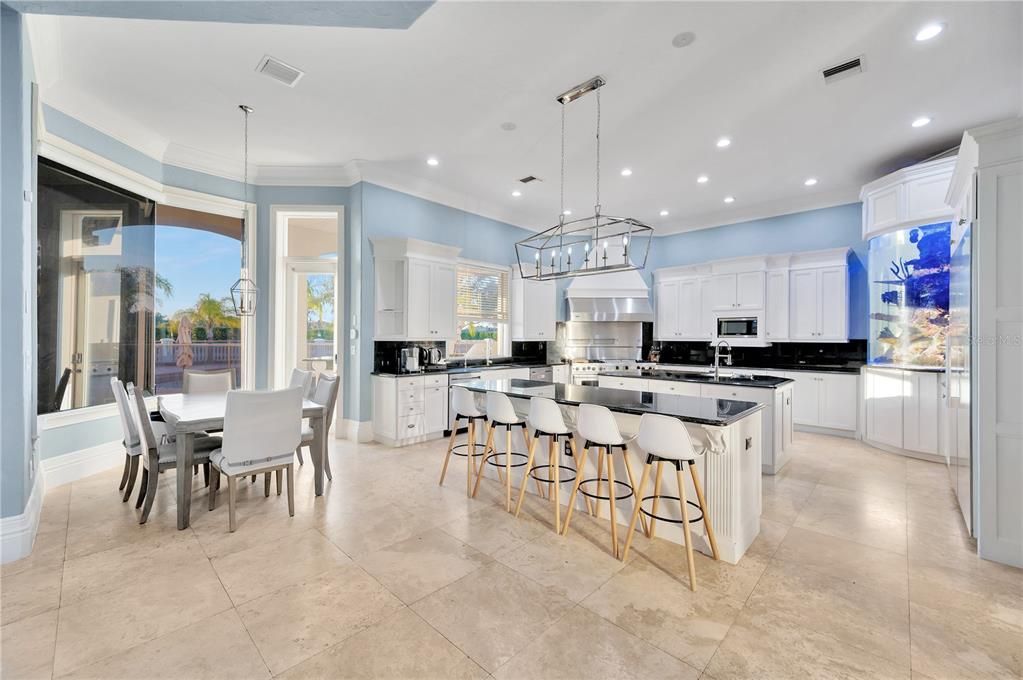 Dining room, Interior, Kitchen, Pendant Lights, Recessed Lighting, Stainless Steel Appliances