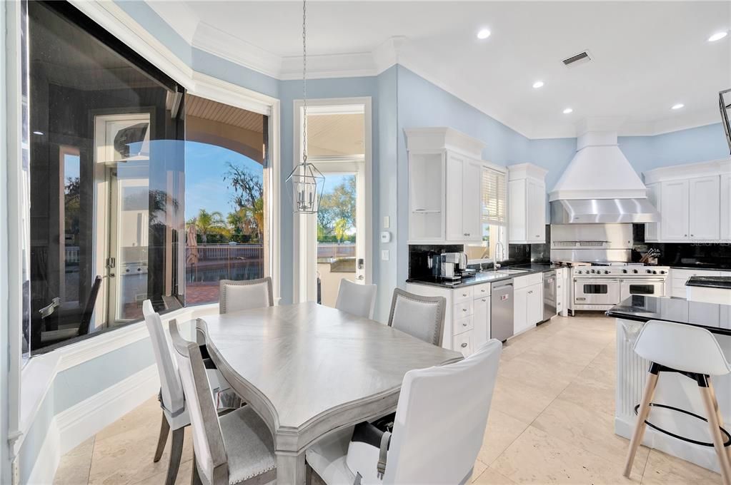 Dining room, Interior, Kitchen, Pendant Lights, Recessed Lighting, Stainless Steel Appliances
