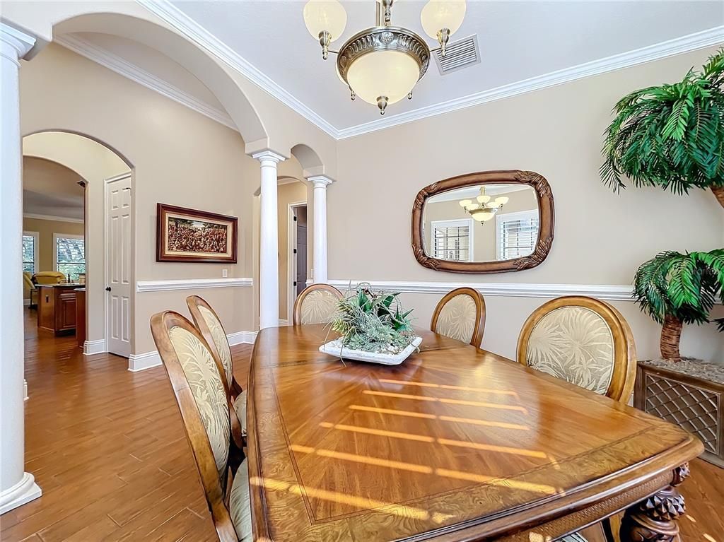 Dining room, Interior, Wood Texture Flooring