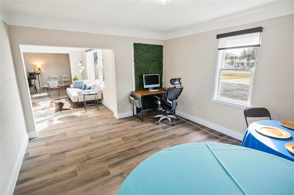 Home Office, Interior, Wood Texture Flooring