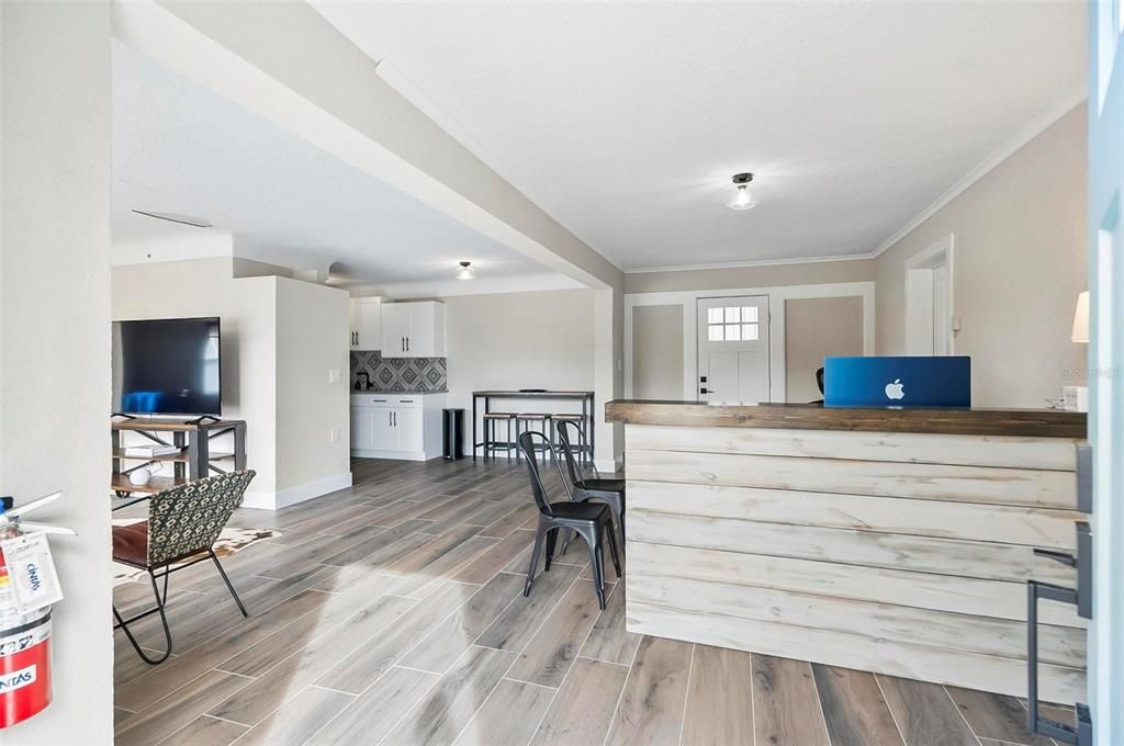 Interior, Kitchen, Wood Texture Flooring
