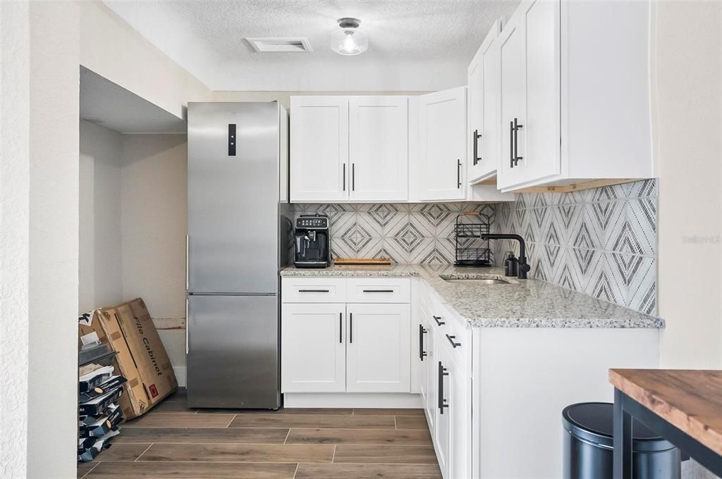 Interior, Kitchen, Wood Texture Flooring