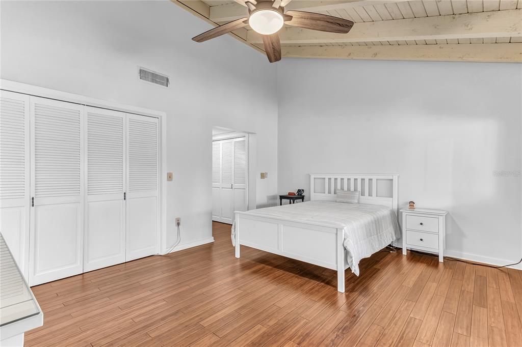 Bedroom, Interior, Wooden Beams, Wood Texture Flooring
