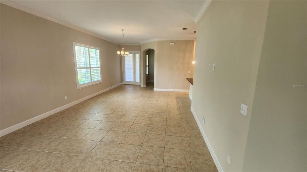 Chandelier, Empty room, Interior