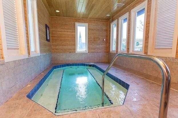 Interior, Pool, Recessed Lighting, Wooden Ceilings, Wooden Walls