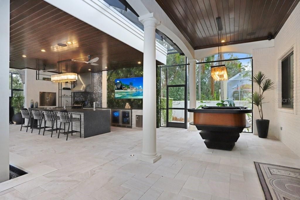 Interior, Pendant Lights, Recessed Lighting, Wooden Ceilings