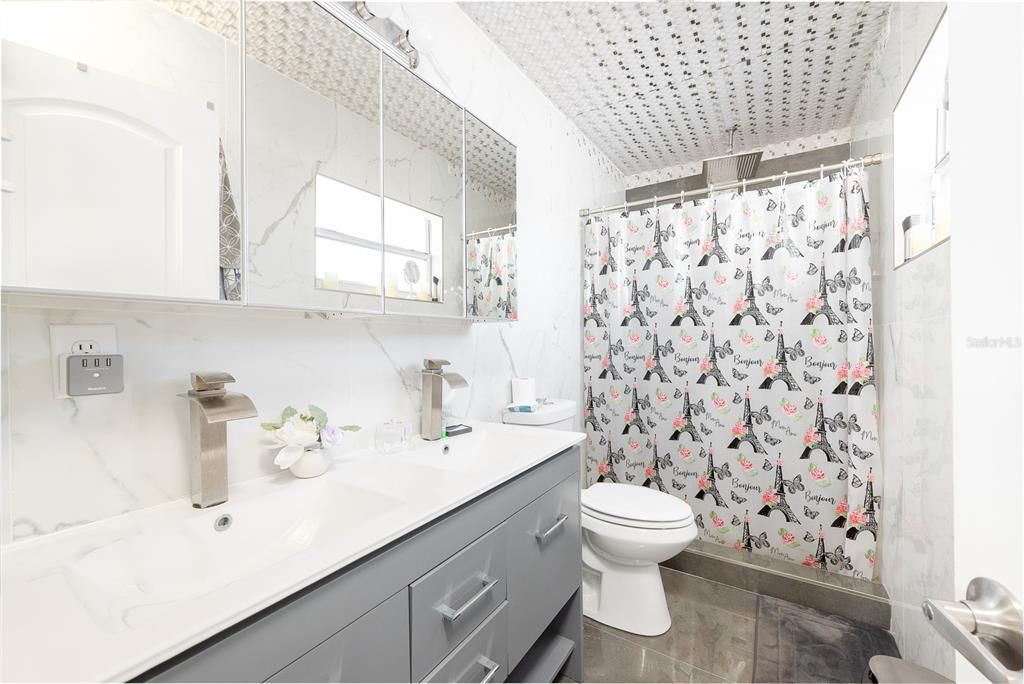 Bathroom, Interior, Marble Walls