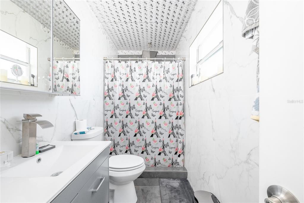 Bathroom, Interior, Marble Walls