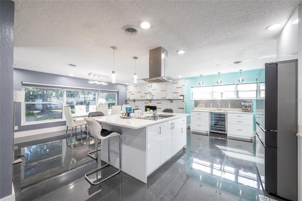 Dining room, Interior, Kitchen, Pendant Lights, Recessed Lighting