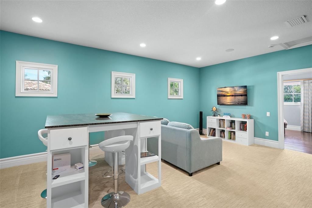 Interior, Living room, Recessed Lighting