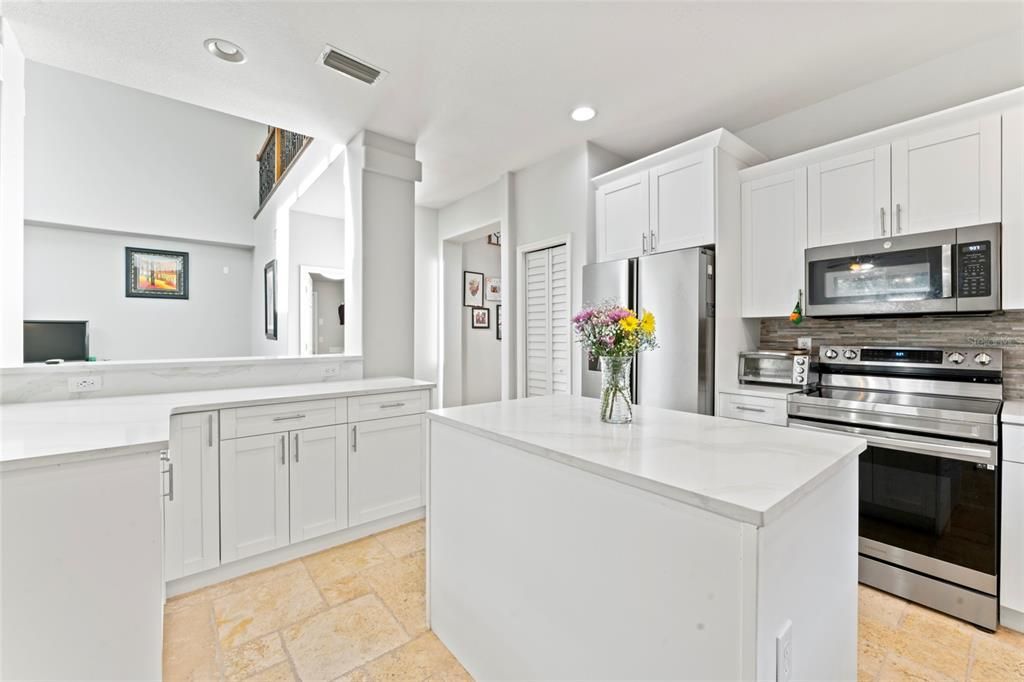 Interior, Kitchen, Recessed Lighting, Stainless Steel Appliances