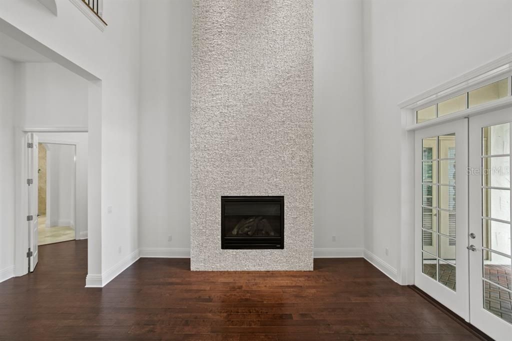 Fireplace, Interior, Wood Texture Flooring