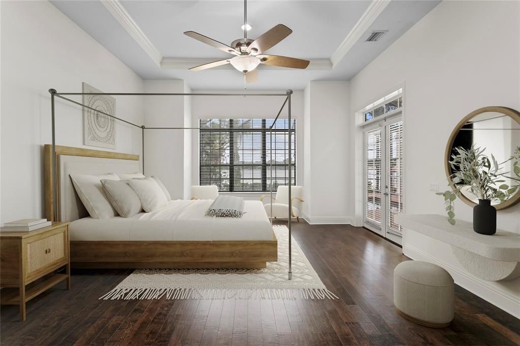 Bedroom, Interior, Wood Texture Flooring