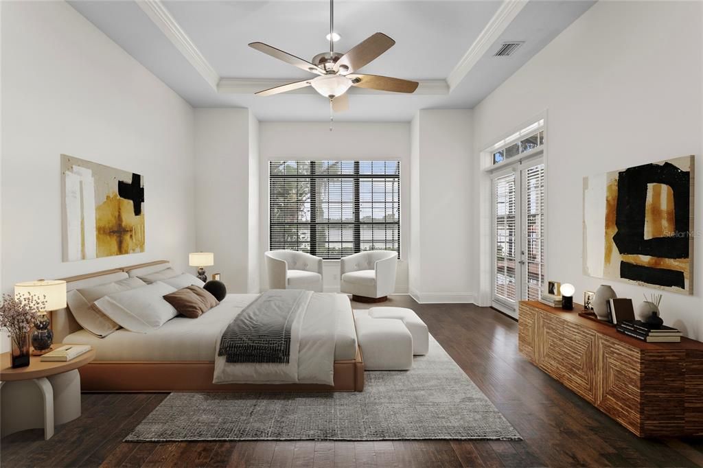 Bedroom, Interior, Wood Texture Flooring