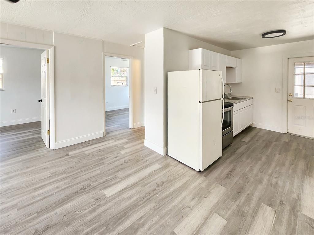Interior, Kitchen, Wood Texture Flooring
