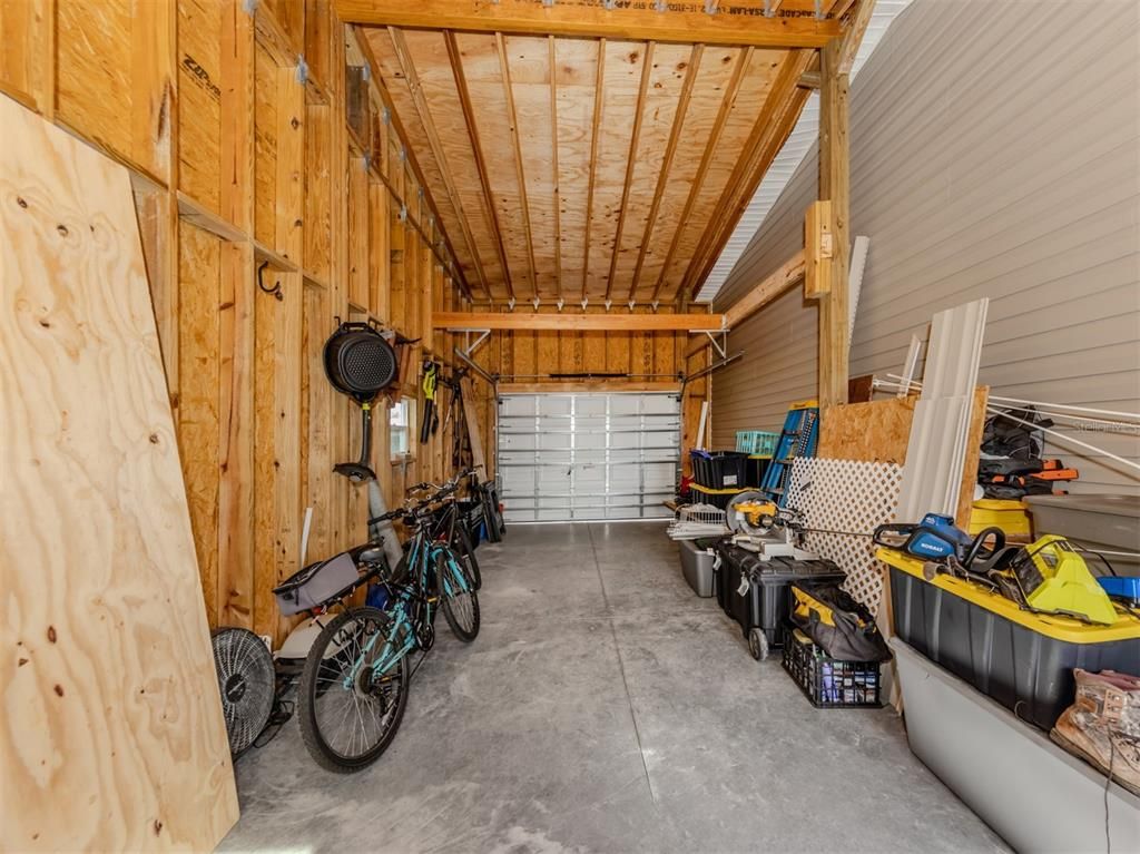 Garage, Interior, Wooden Ceilings, Wooden Walls
