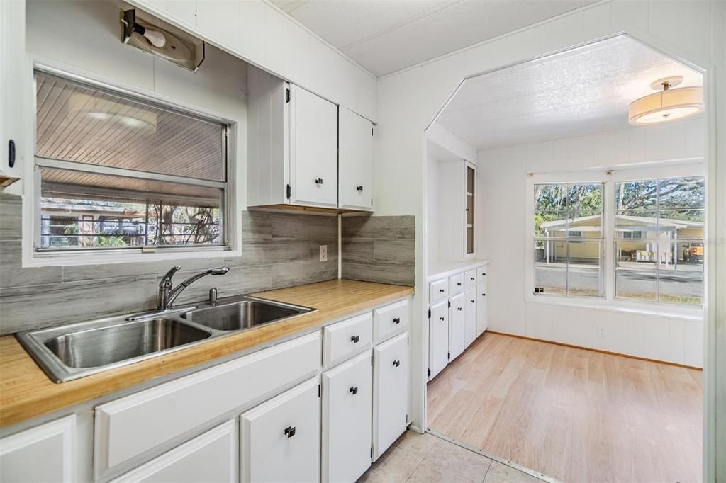 Interior, Kitchen, Wood Texture Flooring