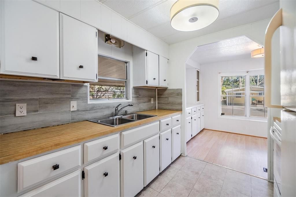 Interior, Kitchen, Wood Texture Flooring