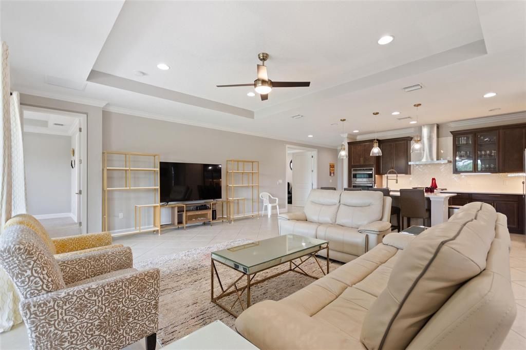 Interior, Kitchen, Living room, Pendant Lights, Recessed Lighting