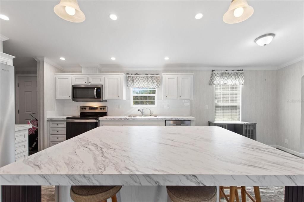 Interior, Kitchen, Recessed Lighting, Stainless Steel Appliances