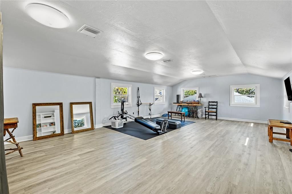 Fitness Equipment, Interior, Wood Texture Flooring