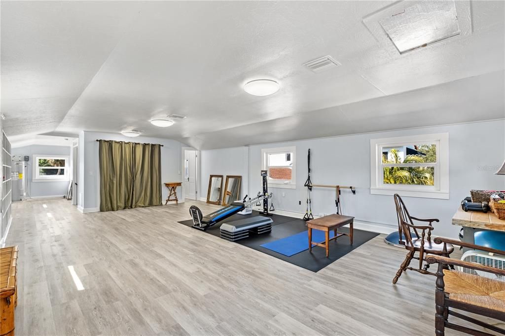 Fitness Equipment, Interior, Wood Texture Flooring