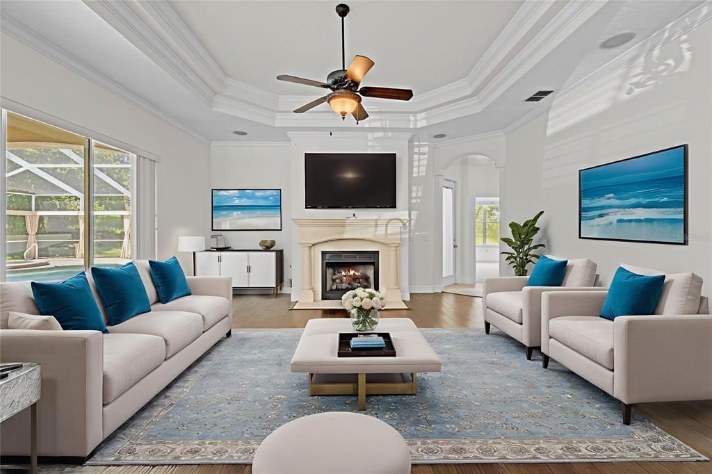 Fireplace, Interior, Living room, Wood Texture Flooring