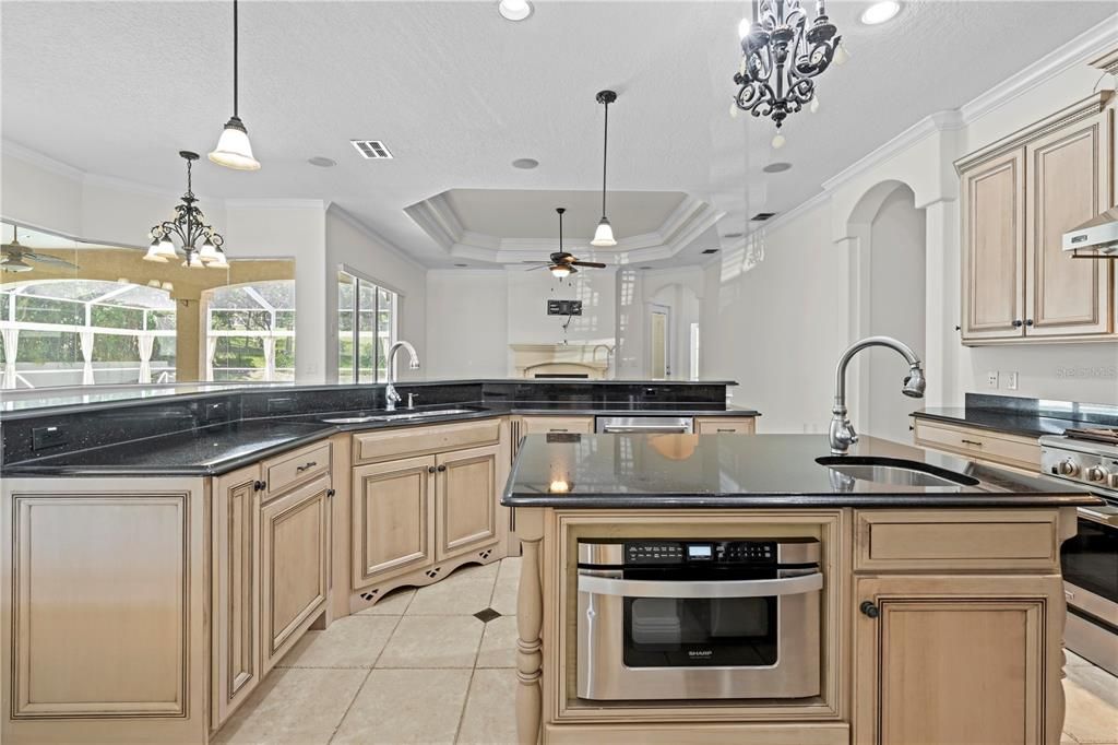 Interior, Kitchen, Pendant Lights, Recessed Lighting, Stainless Steel Appliances